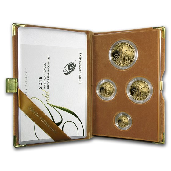 2016-W 4-Coin Proof Gold American Eagle Set (w/Box & COA) 2016-W 4-Coin Proof Gold American Eagle Set (w/Box & COA)